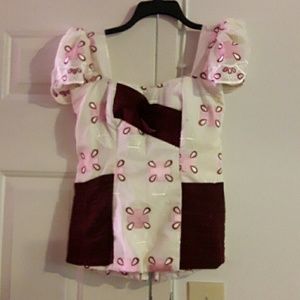 Pink Color Skirt and Blouse dress